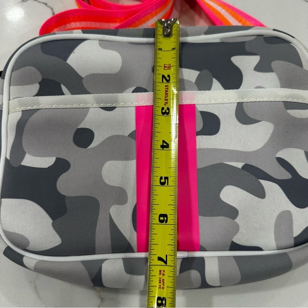Haute Shore Neoprene Camo Crossbody w/ Neon Striped Strap - Picture 6 of 6